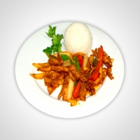 Курица с сочными овощами